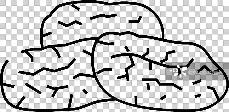 杏干水果线条图标图片素材