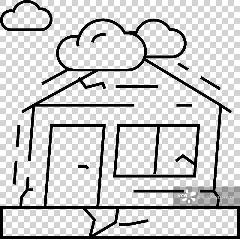 自然末日线条图标图片素材