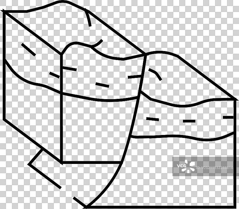 压缩推力地震线条图标图片素材