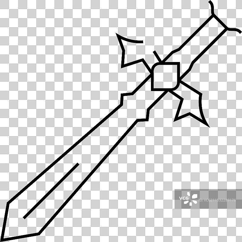 婴儿玩具武器线条图标图片素材