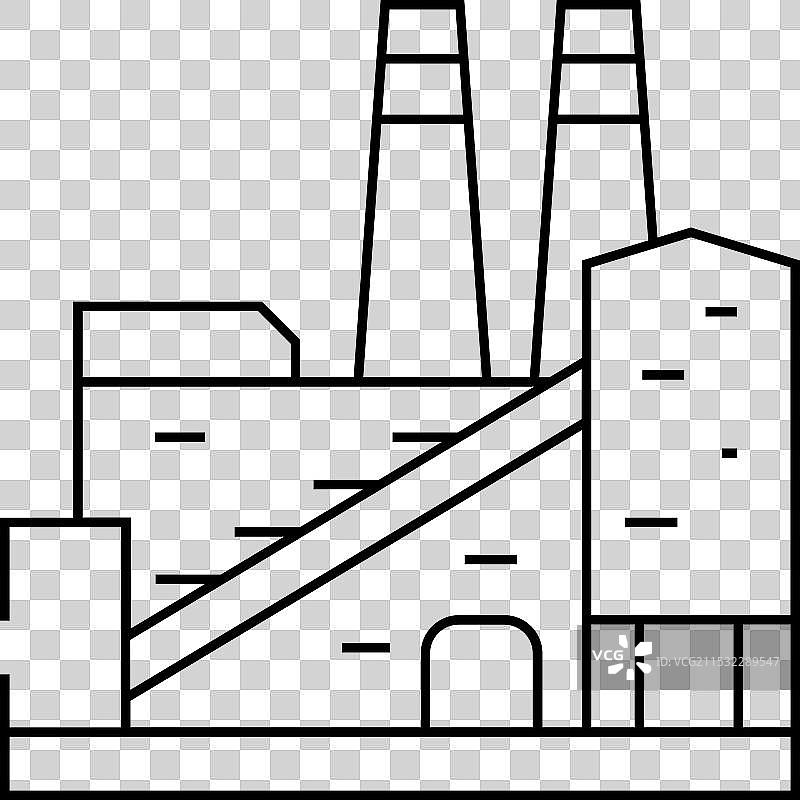 炼焦厂钢铁生产线图标图片素材