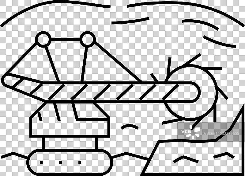 露天矿钢铁生产线图标图片素材