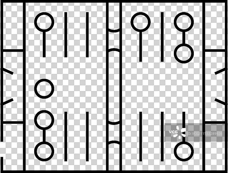 西洋双陆棋游戏棋盘桌线条图标图片素材
