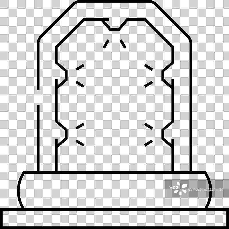 核能去污淋浴线条图标图片素材