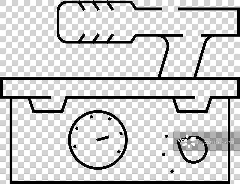 盖革计数器核能线条图标图片素材