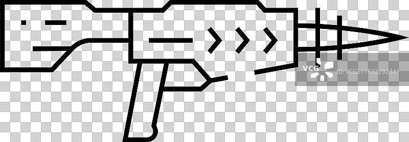 激光枪 武器 军事 线条图标图片素材