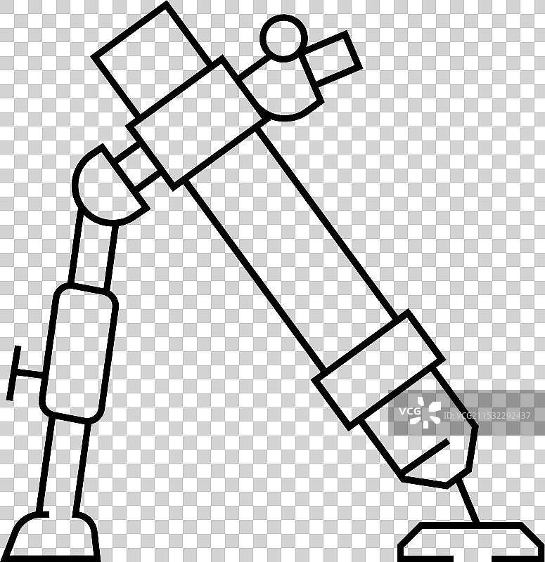 军事迫击炮武器线条图标图片素材