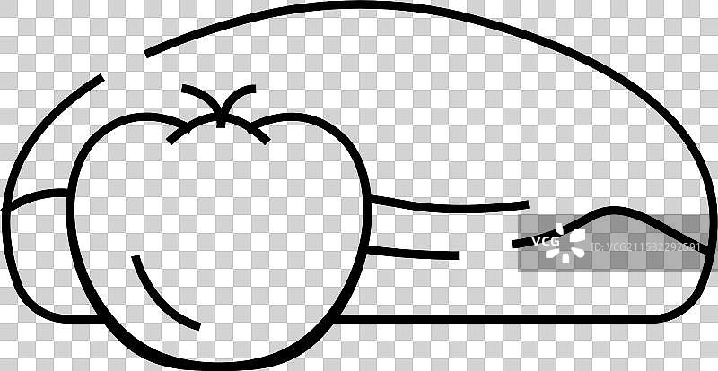 番茄包食物餐线条图标图片素材