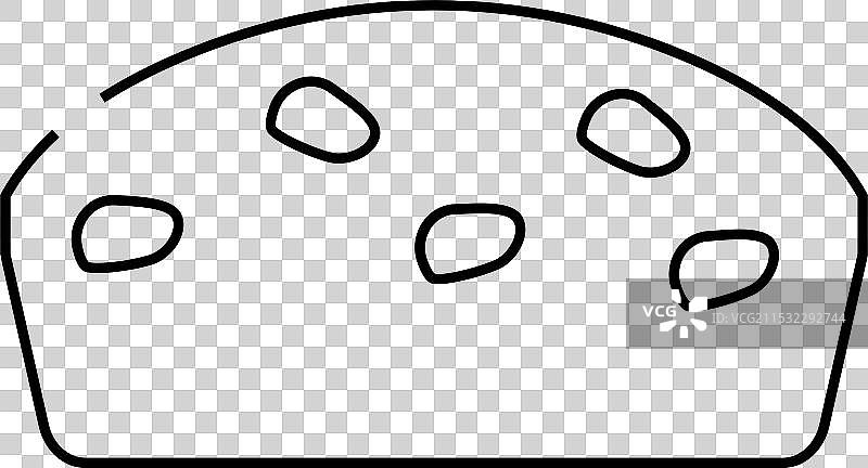 葡萄干面包食品餐饮线条图标图片素材