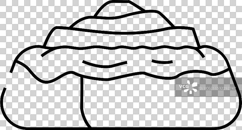 肉桂卷 食物 餐点 线条图标图片素材