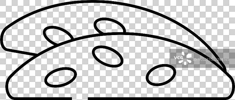 杏仁饼干食品小吃线条图标图片素材