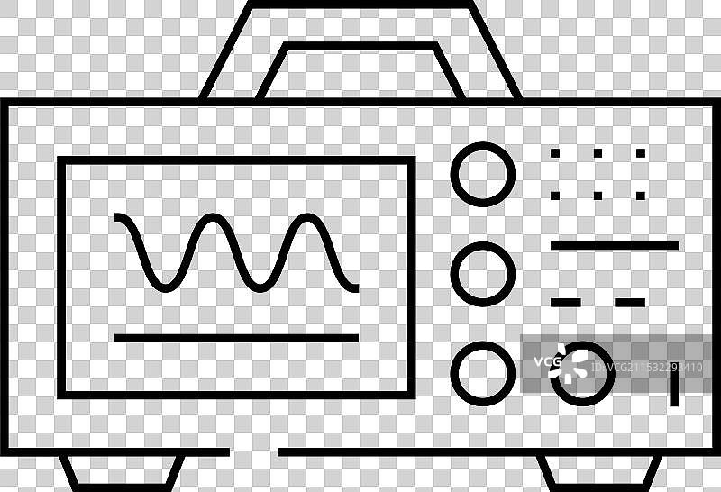 示波器电气工程师线条图标图片素材