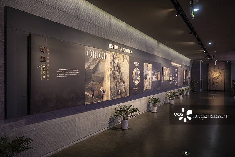 杭州海塘遗址博物馆展厅室内内部图片素材