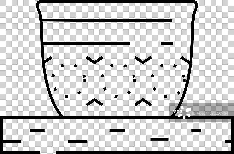 日本料理中的清酒杯线条图标图片素材