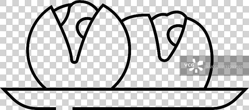 章鱼烧日本食品线条图标图片素材