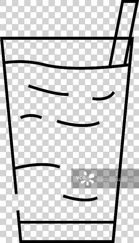 抹茶拿铁日本食品线条图标图片素材