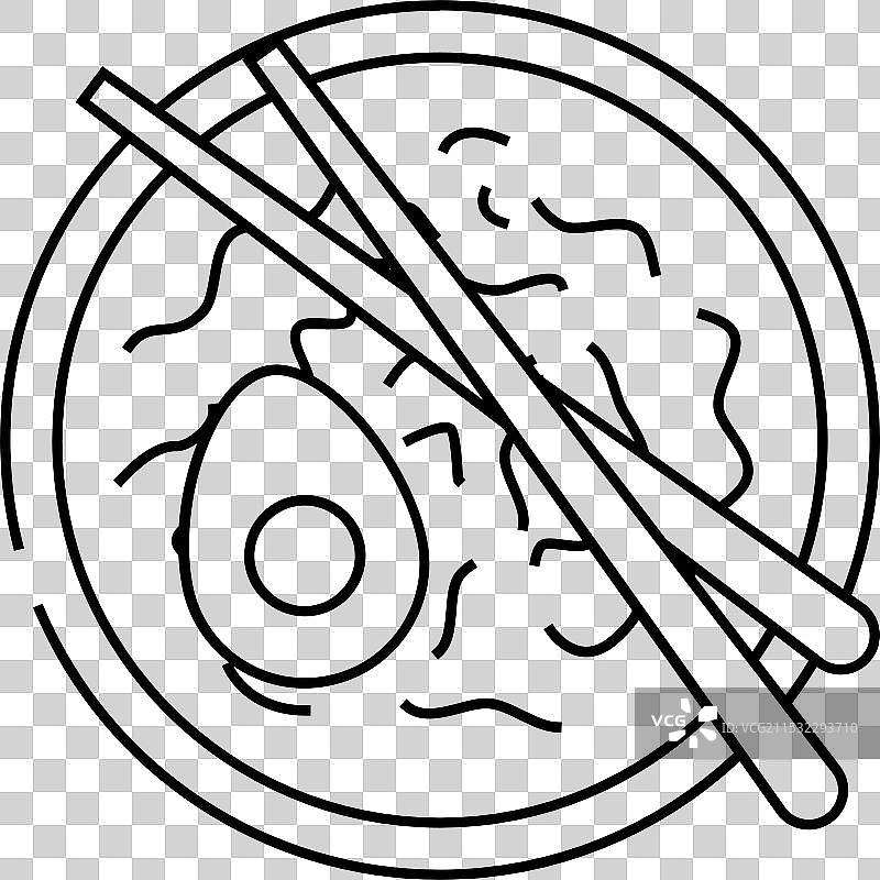 拉面日本食品线条图标图片素材