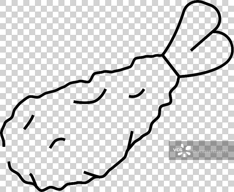 天妇罗虾日本料理线条图标图片素材