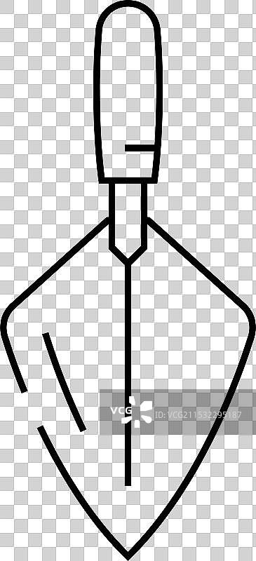 砖工抹子土木工程师线条图标图片素材