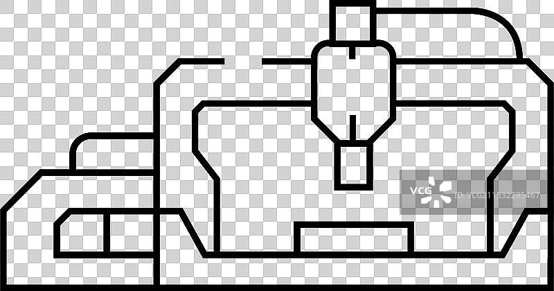 数控机床工作线图标图片素材