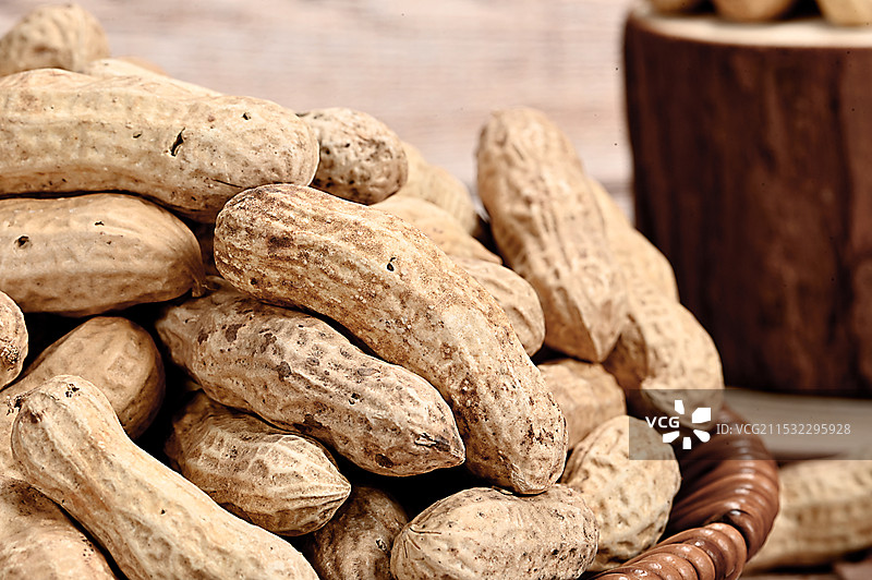 俗称长生果的花生特写图片素材