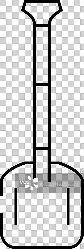 雪铲登山冒险线条图标图片素材