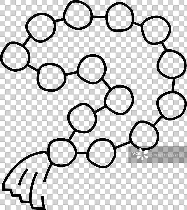 鲁德拉克沙珠子线条图标图片素材