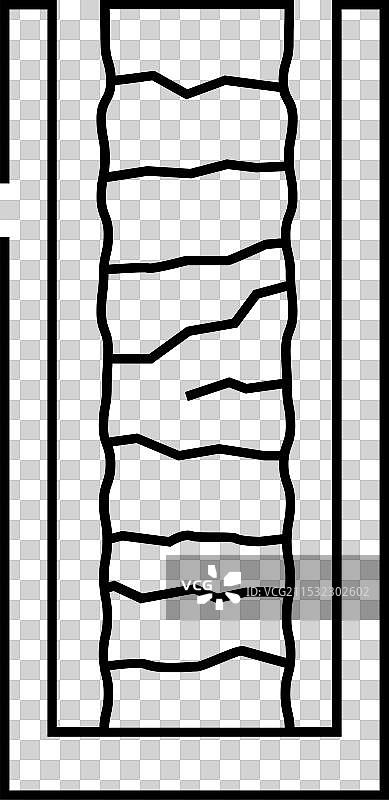 钻探岩心样本线条图标图片素材