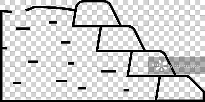 尾矿管理线条图标图片素材