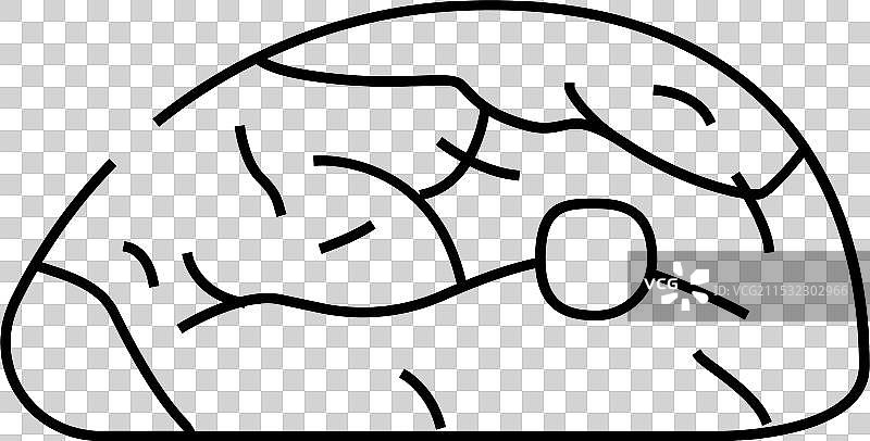 腐烂食物的肉类线条图标图片素材