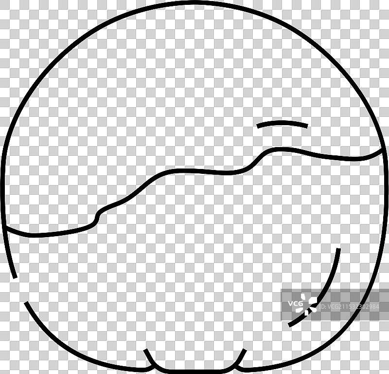 橙色腐烂食物线条图标图片素材