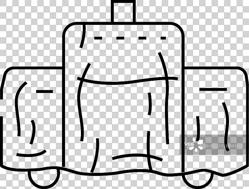 吸烟者封面线条图标图片素材