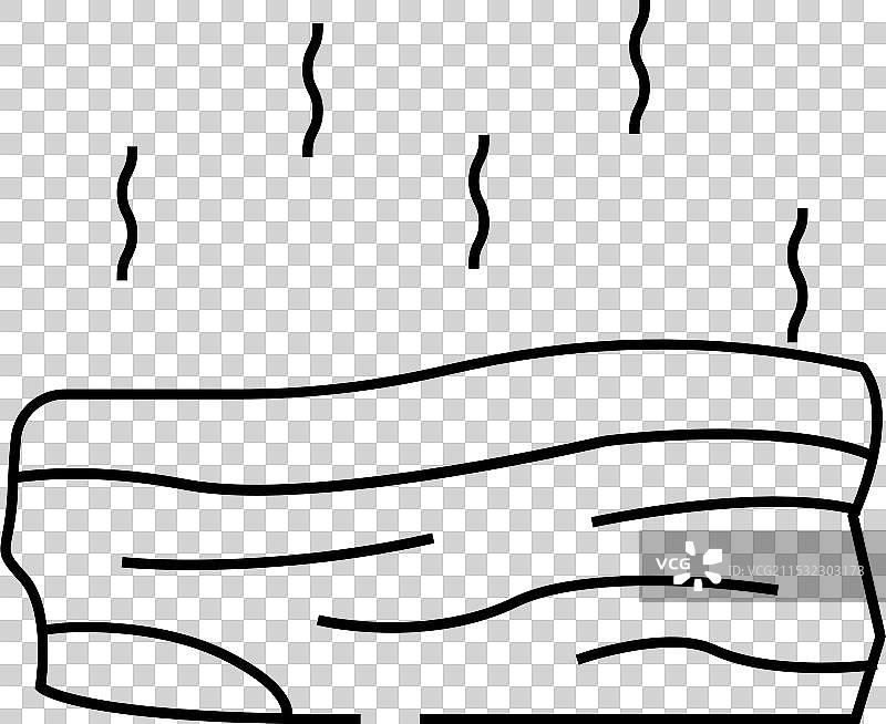 烟熏培根线条图标图片素材