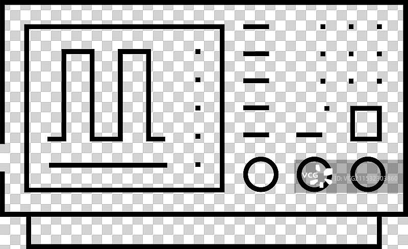 示波器分析电子线路图标图片素材