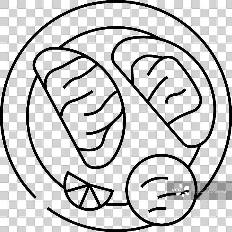 法式炖菜烹饪线条图标图片素材