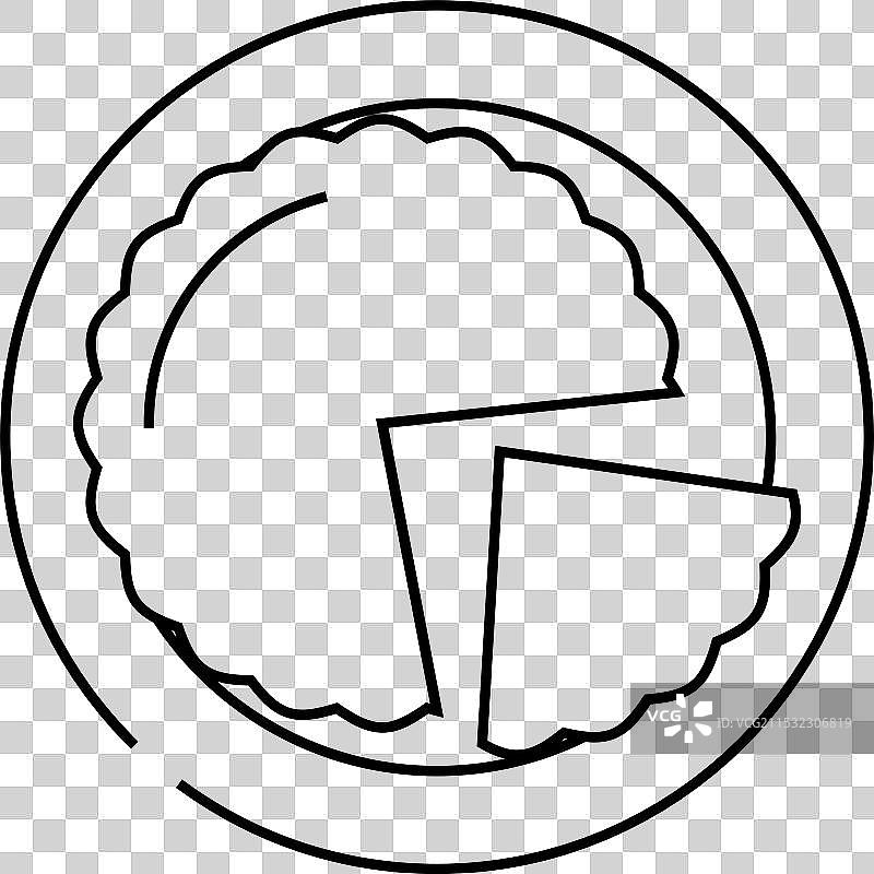 洛林咸派 法国菜 线条图标图片素材