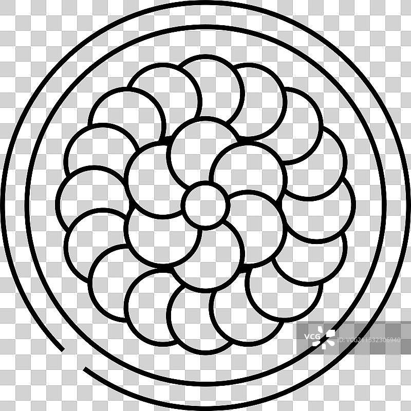 法式料理的拉塔图伊线条图标图片素材