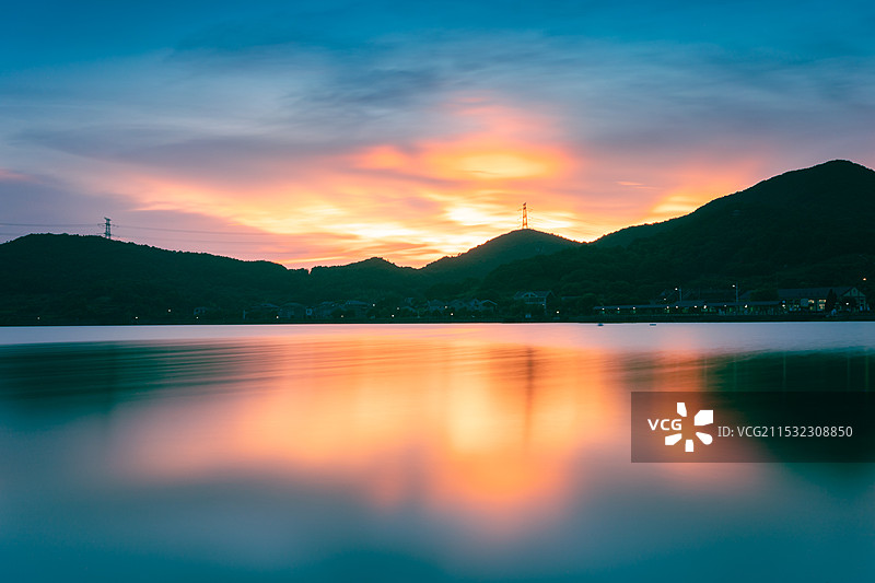 舟山六横岛晚霞图片素材