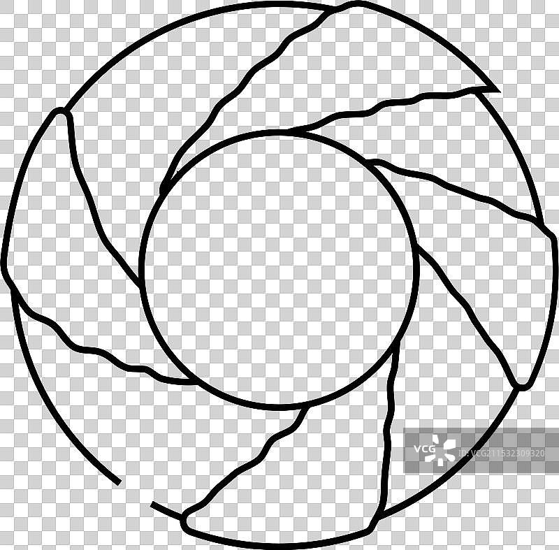 土耳其芝麻贝果美食线条图标图片素材