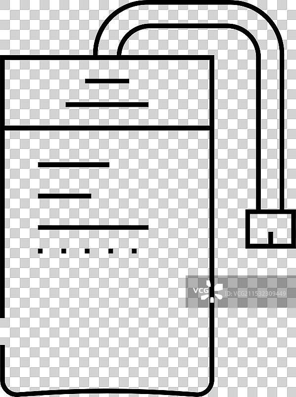 锂离子电池线条图标图片素材