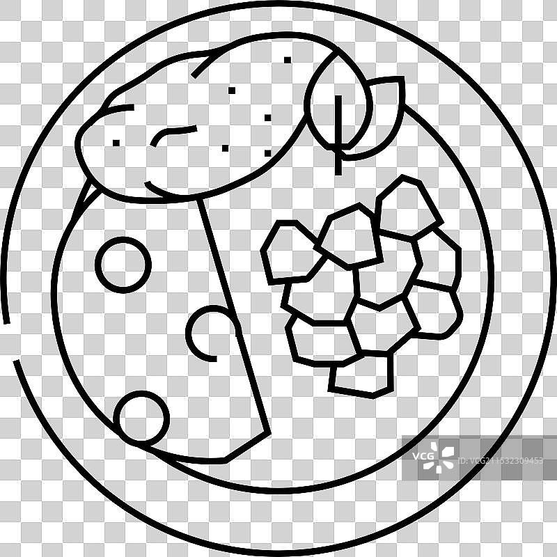 土耳其美食伊斯肯德尔烤肉线条图标图片素材