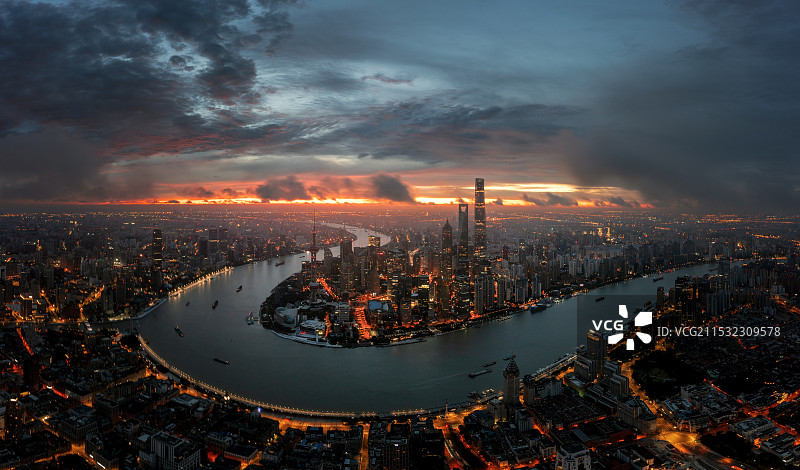 魔都火烧云图片素材