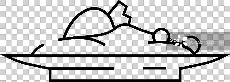 希腊酸奶美食线条图标图片素材