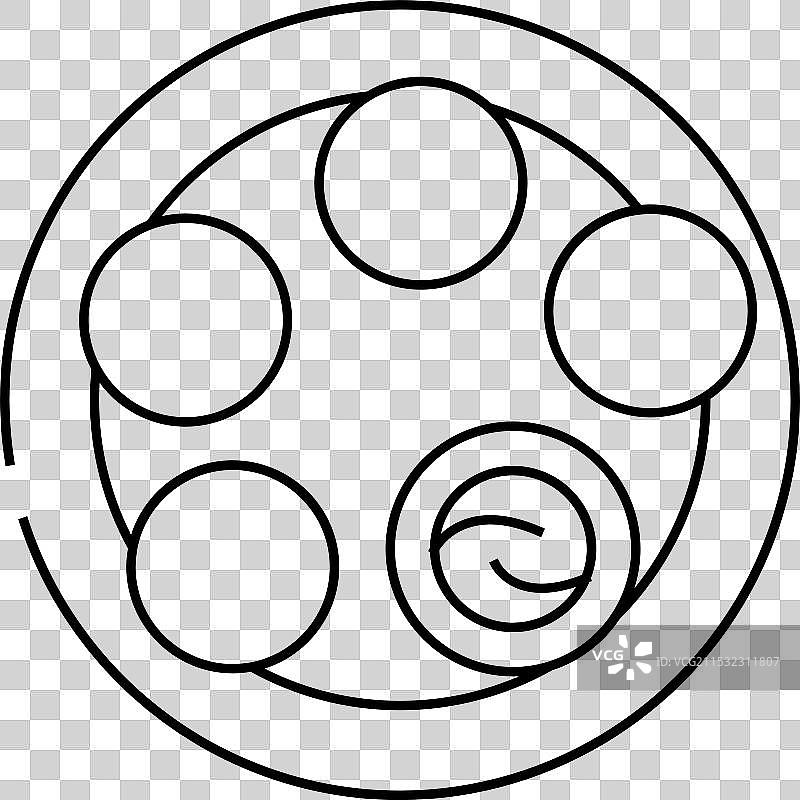 意大利美食阿兰奇尼球线条图标图片素材