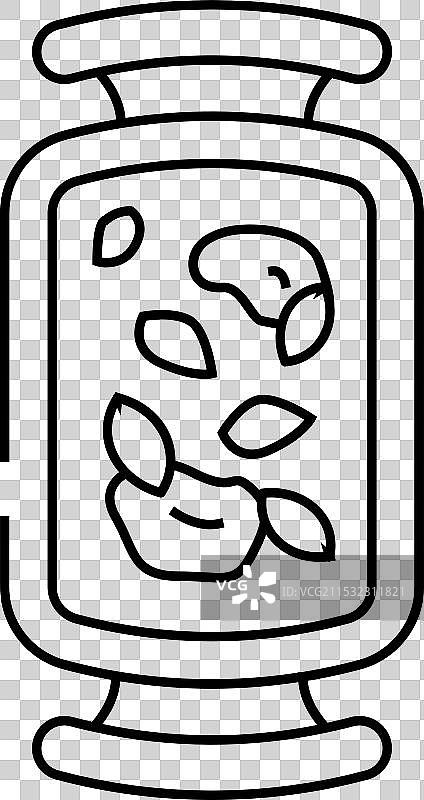 意大利菜肴的牛膝骨炖菜线条图标图片素材