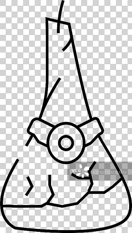 意大利美食中的火腿线条图标图片素材