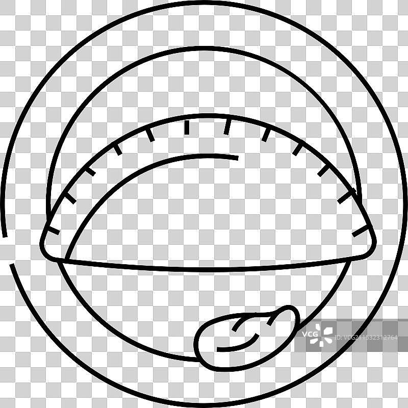 西班牙美食的饺子线条图标图片素材