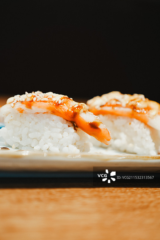 日式美食蟹脚寿司图片素材