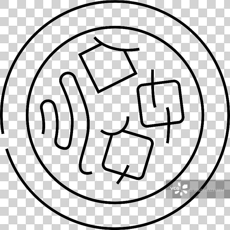 韩国料理：软豆腐锅线条图标图片素材