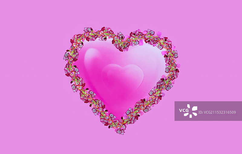 恋爱主题街区装饰图案，花窗，爱心花环图片素材